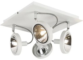 Design spotlámpa fehér 4-lámpás állítható - Nox