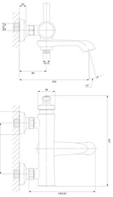 OMNIRES AM5230CR - Fürdőcsap ARMANCE fényezett króm