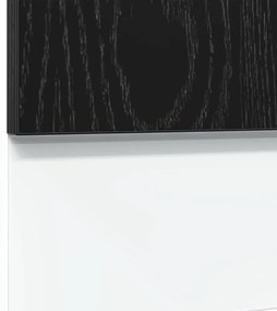 fekete tölgy szerelt fa mosogatógép panel 60x1,5x67 cm