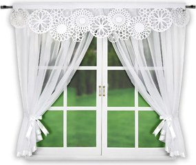 Függöny Kész Áttört Panel Karnis 400 x 155 Fehér