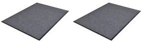 2 db szürke PVC lábtörlő 90 x 60 cm