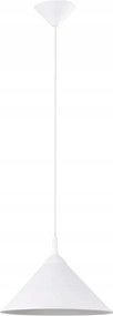 Függőlámpa fehér fém étkezőkúp asztal fölé 30 cm Sollux