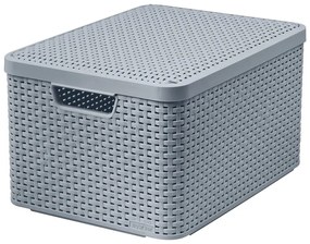 Szürke fedeles műanyag tárolódoboz 33x44,5x25 cm Style – Curver