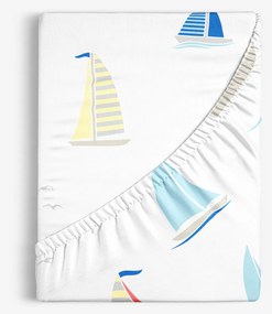 Goldea pamut gumis lepedő - vitorlások 80 x 160 cm