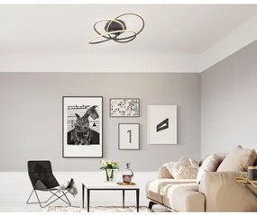 Globo 67201S-30 Mennyezeti lámpa fém fekete és fehér akril kombináció. Ø:600, H:127, tartozék: 1xLED 30W 230V, 1370lm, 3000K