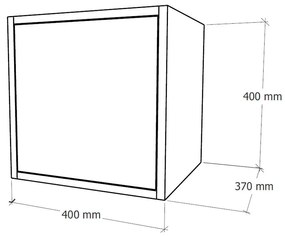 Boxie 1 ajtós fali szekrény 40x40x37 cm antracit