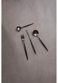 Fekete rozsdamentes acél evőeszköz készlet 16 db-os Modern retro – Premier Housewares