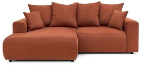 Narancssárga bársony sarokkanapé Enjoy – Bobochic Paris