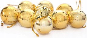 Karácsonyfadísz gömbök arany 9 db-os