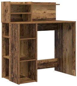 Tárolós Íróasztal Régi Fa 90x48x101.5 cm Mérnöki fa