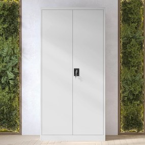 Fém öltözőszekrény DAWID, 900 x 1850 x 450 mm, szürke