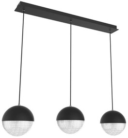 LED Csillár zsinóron FURNI 3xLED/5W/230V fekete