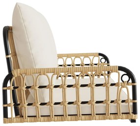polirattan és acél hintapad párnákkal 105 x 58 x 38 cm