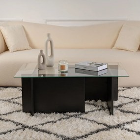 Dohányzóasztal Vetrino Wood Fekete
