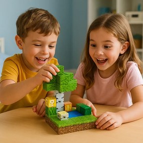 Mágneses építőkészlet Module World - 48 kocka + 2 figura