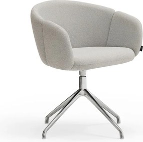 Világosszürke kárpitozott karfás étkezőfotel Add – Teulat