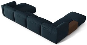 Sötétkék moduláris sarokkanapé (bal oldali-U alakú) Martina – Micadoni Home