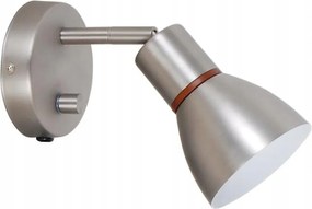 Angora Halo Design fali lámpa szálcsiszolt acélból, GU10 fényerőszabályzóval