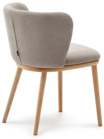 Világosbarna kárpitozott étkezőfotel Ciselia – Kave Home