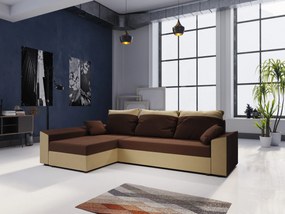 Sarok ülőgarnitúra Paragon L (latte + sötétbarna) (B). 1062164