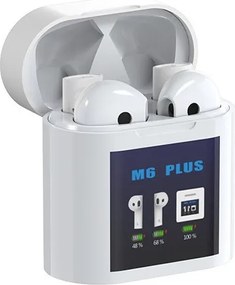 Air M6 Plus hőmérővel - TWS Bluetooth fülhallgató NZH-CW778