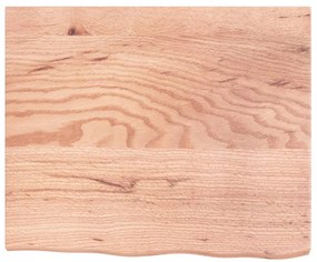 világosbarna kezelt tömör tölgyfa fali polc 60x50x(2-4) cm