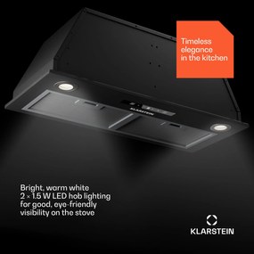 Klarstein Paolo 72 beépíthető páraelszívó 72 cm 520 m³/h LED Touch A++