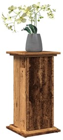 antik fa színű szerelt fa bemutatóállvány tárolóval 31x30x60 cm