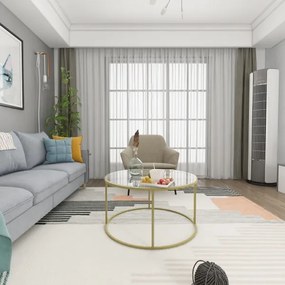 BERLIN konferencia asztal 80x45 cm arany/átlátszó