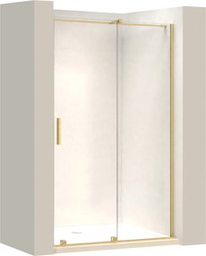 Tolóajtós Zuhanyajtó 130 Arany Szálcsiszolt Üreges Rea Montana