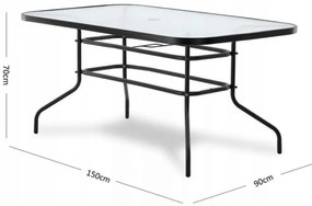 Holiday üvegasztalos 6 személyes kerti bútorszett N