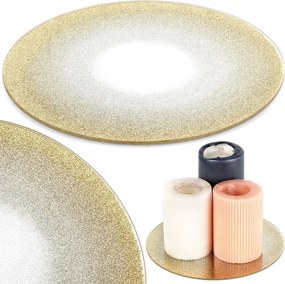 Arany üveg állvány kompozíciók Dekoratív gyertyák Gyertyatartó