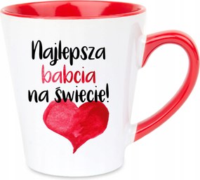 Latte Bögre Piros Belső Ajándék Nagyinak A Legjobb Nagymama! Különböző Minták