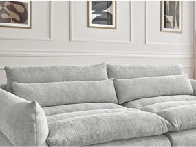 Világosszürke zsenília kanapé 276 cm Neil – Bobochic Paris