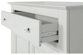 Világosszürke borovi fenyő magas zárható komód 93x150 cm Eva – WOOOD