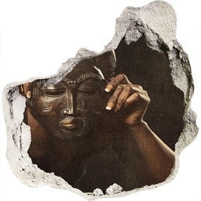3d lyuk fal dekoráció Afrikai maszk nd-p-77701423