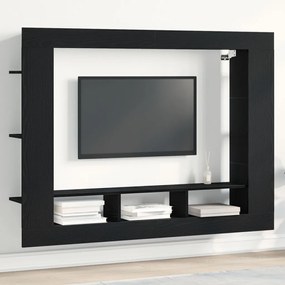Fali TV állvány Fekete tölgy 152x22x113 cm