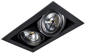 6 db-os beépíthető spotlámpa készlet fekete AR111 állítható 2-es - Oneon