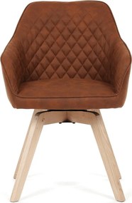 Jídelní židle, hnědá, látka vintage, DCH-435 BR3