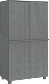 vidaXL HAMAR sötétszürke tömör fenyőfa gardrób 89 x 50 x 180 cm