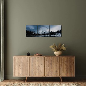 Kép - A befagyott tón (órával) (90x30 cm)
