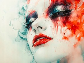 Vászonkép Canvas Portré Figura Nő Arc Absztrakt 80x60