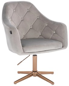 HR831CROSS Acél modern velúr szék arany lábbal