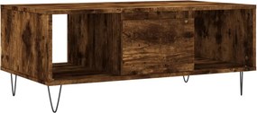 vidaXL füstös tölgy színű fatermék dohányzóasztal 90x50x36,5 cm