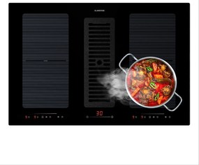 Klarstein Full House 77 Down Air System, indukciós tűzhely + páraelszívó, 477 m³/h, A energiahatékonysági osztály