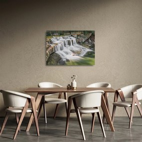 Vízesés képe (üvegen) (70x50 cm)