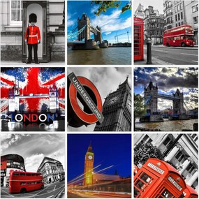 Poszter szett 9x 30x30 Mix London Anglia