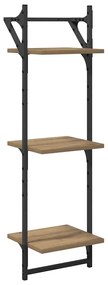 vidaXL Fali polc készlet 6 pcs Artisan tölgy 100 x 25 x 30 cm Faanyag