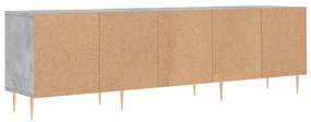 betonszürke szerelt fa TV-szekrény 150x30x44,5 cm