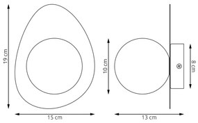 Fali lámpa OVO 1xG9/8W/230V fekete